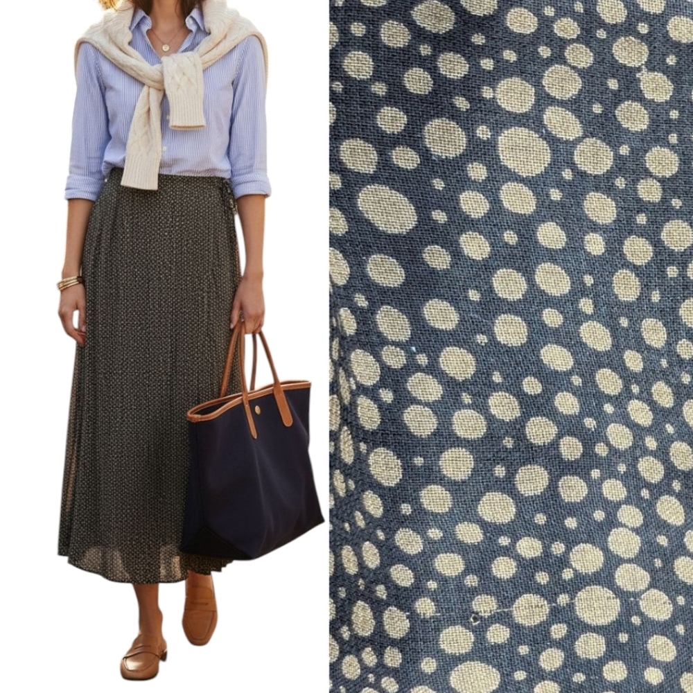 Emporio Armani Irregular  Polka Dot Maxi Wrap Pockets Skirt 42/US 6-8